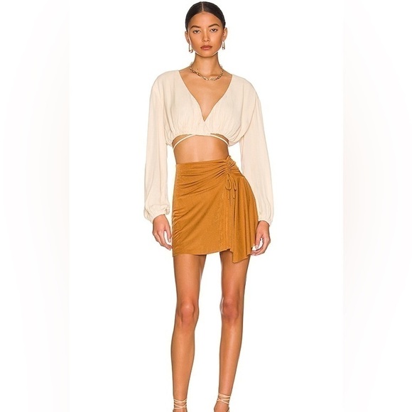 Nwt Free People Who's that Skirt Mini in Cathaway Spice - Picture 1 of 7